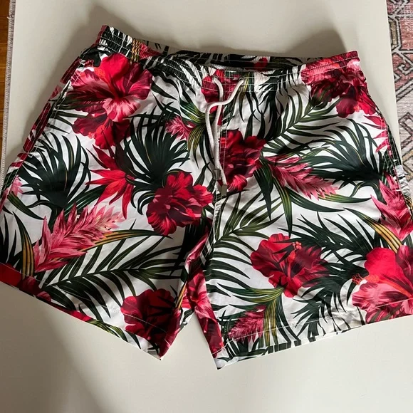 ZARA MAN flower print swim trunks. Size M. - Picture 1 of 3